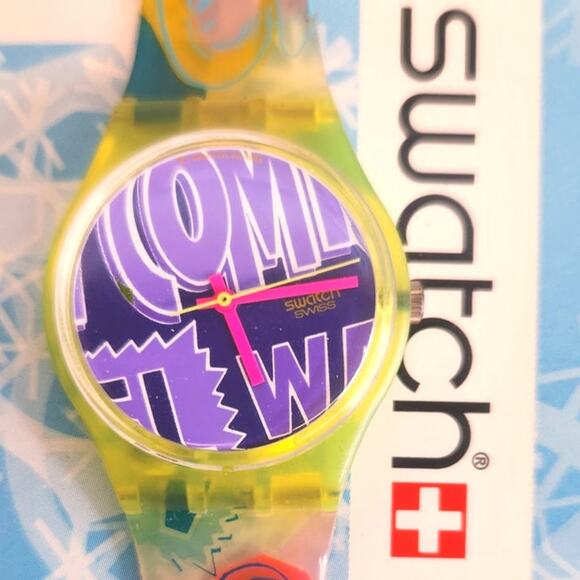 Swatch watch ROBIN GJ103 1990 Standard Gents New Old Stock with new battery - Picture 1 of 9